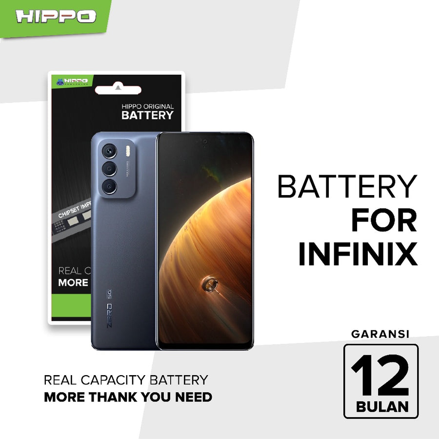Hippo Elite Baterai ALL Type Infinix 100%