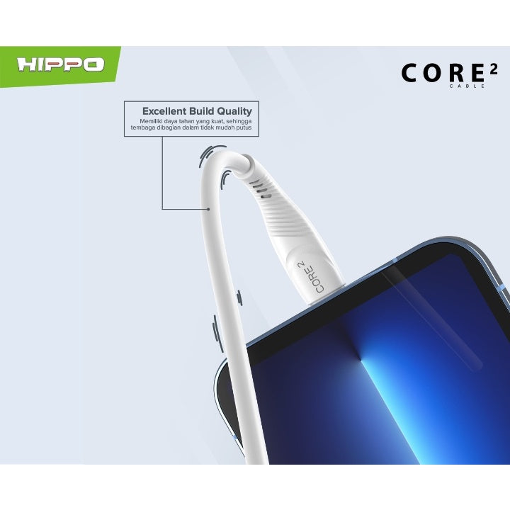 Hippo Core2 Kabel Data &amp; Cable Charger Quick Charge Fast Charging 3.0 2.1A 7