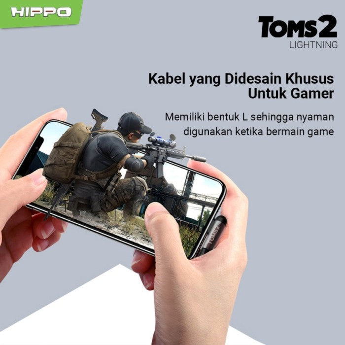 Hippo Kabel Data Gaming Mobile Toms2 USB to Lightning Fast Charging 2.4 A Cable Lightning iPhone USB Data Colo 4