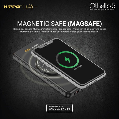 Hippo Elite PowerBank Othello 5 PD 22.5W 10000mAh MagSafe Magnetic Wireless 15W Charging Power Bank 4