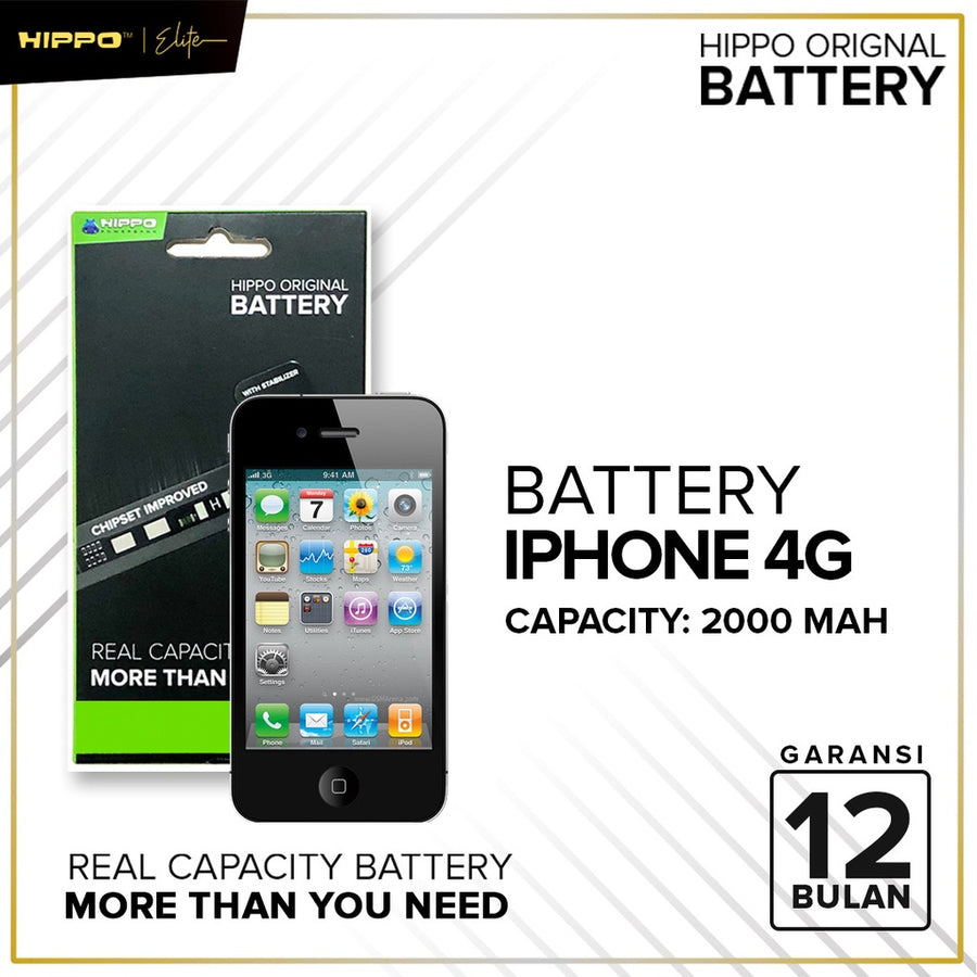 Hippo Elite Battery iPhone 4G