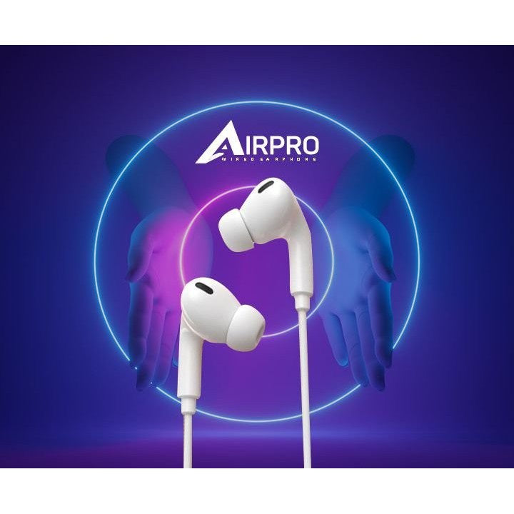 Hippo Headset Handsfree Airpro Earbuds Jack 3.5MM Stereo Clear and Powerful Wired Earphone Hands Free Earbud 7