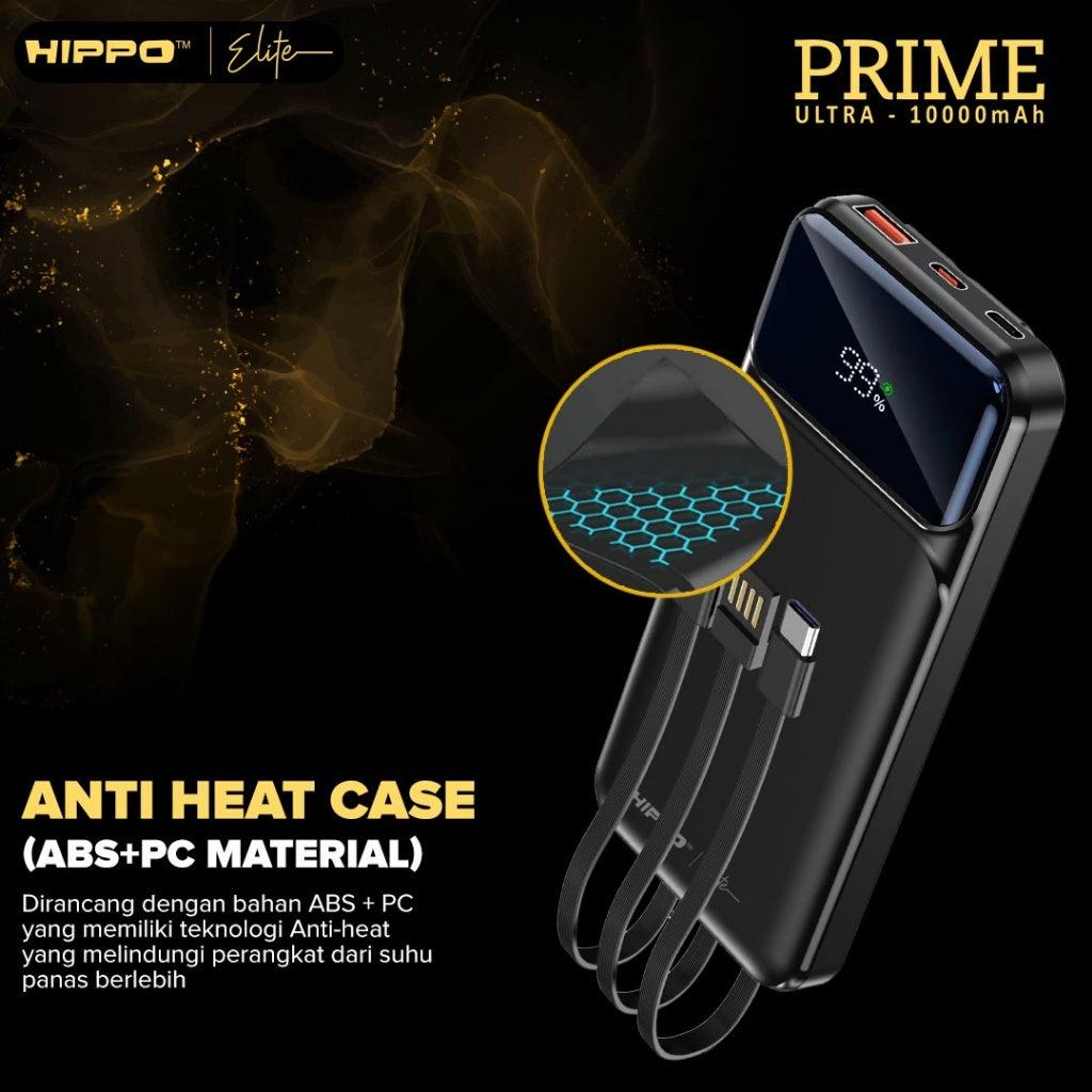 Hippo Elite PowerBank Prime Ultra PD 22,5W 10000mah - 20000mah Quick Charging Power Bank 4