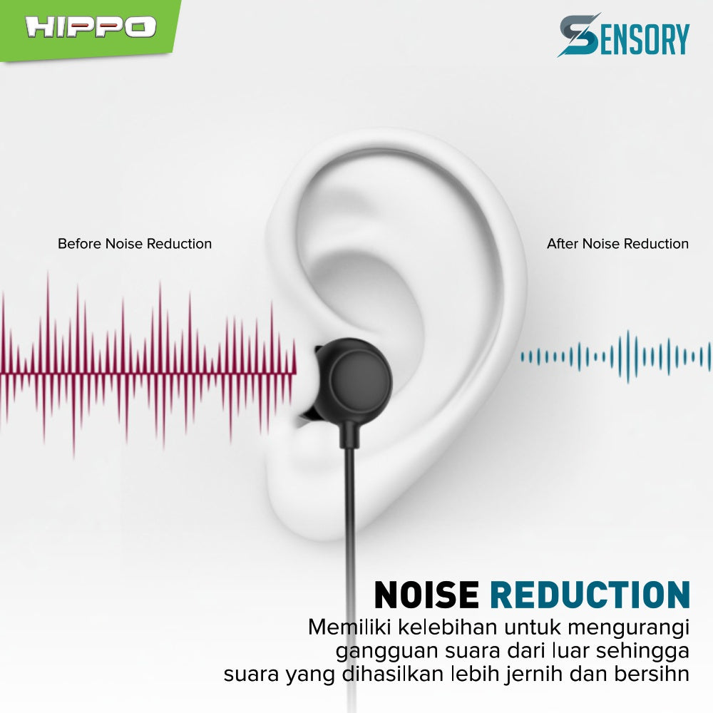 Headset Handsfree Hippo Sensory ASMR Earbuds Jack 3.5MM Wired Earphone Hands Free Earbud 7