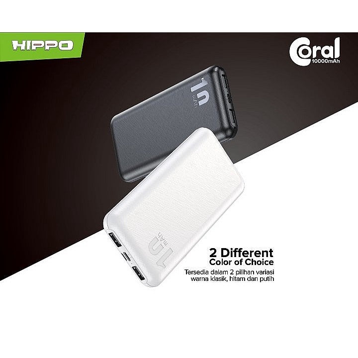 Hippo PowerBank Coral 10000mAh 5 Output Smart Detect Charging Smart Detect Charging Power Bank SDC Type C iPho 8
