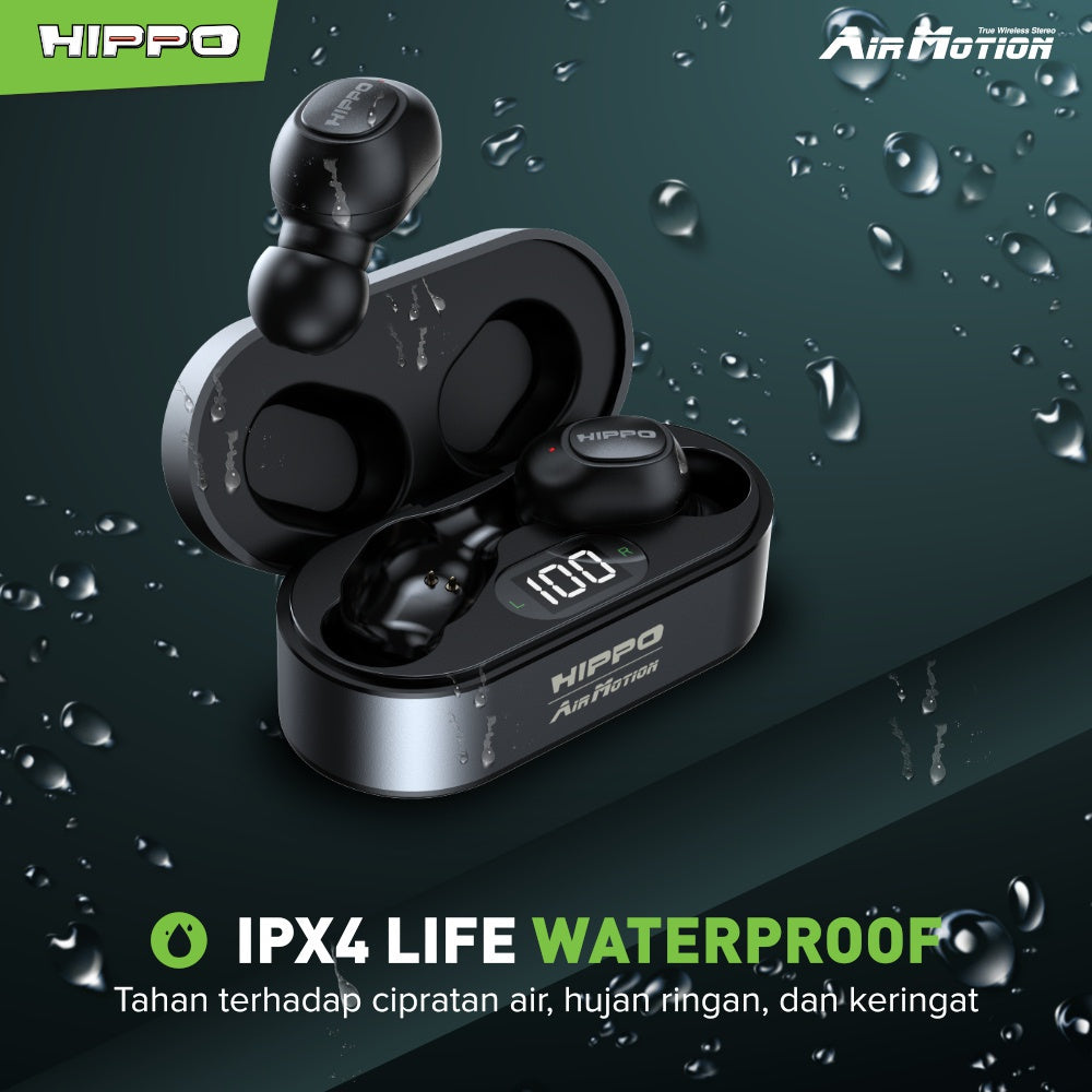 Hippo Airmotion TWS Bluetooth 5.0 Earphone Headset Earbuds True Wireless Stereo Earbud Handsfree 2