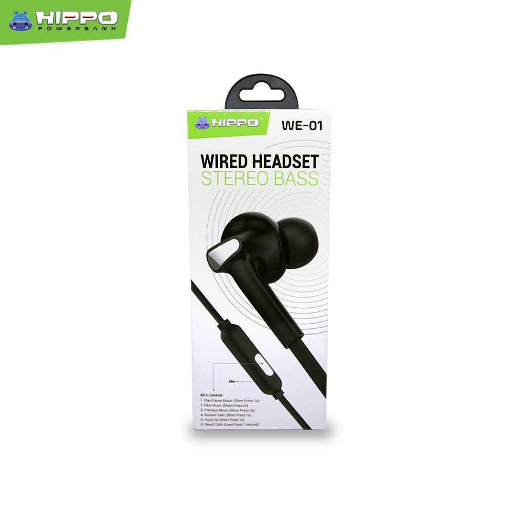 Hippo WE-01 Handsfree Earphone Headset With Physical Noise Reduction 6