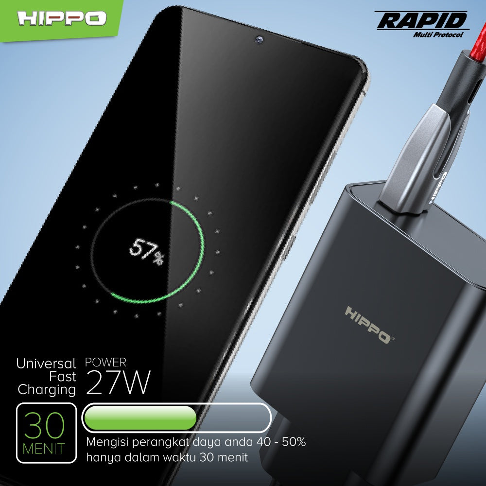 Hippo Rapid MP Adaptor Quick Fast Charging 27W Universal MultiProtocol 5