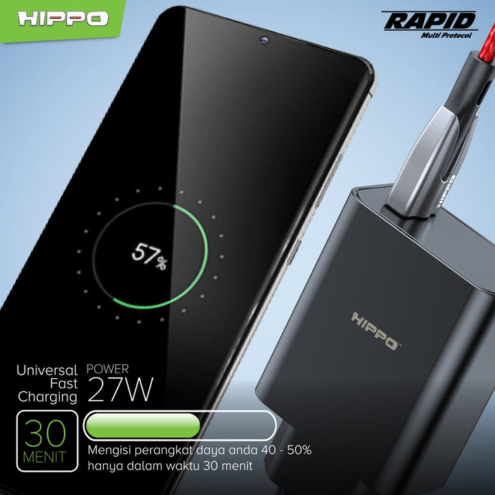 Hippo Rapid MP Adaptor Quick Fast Charging 27W Universal MultiProtocol 5