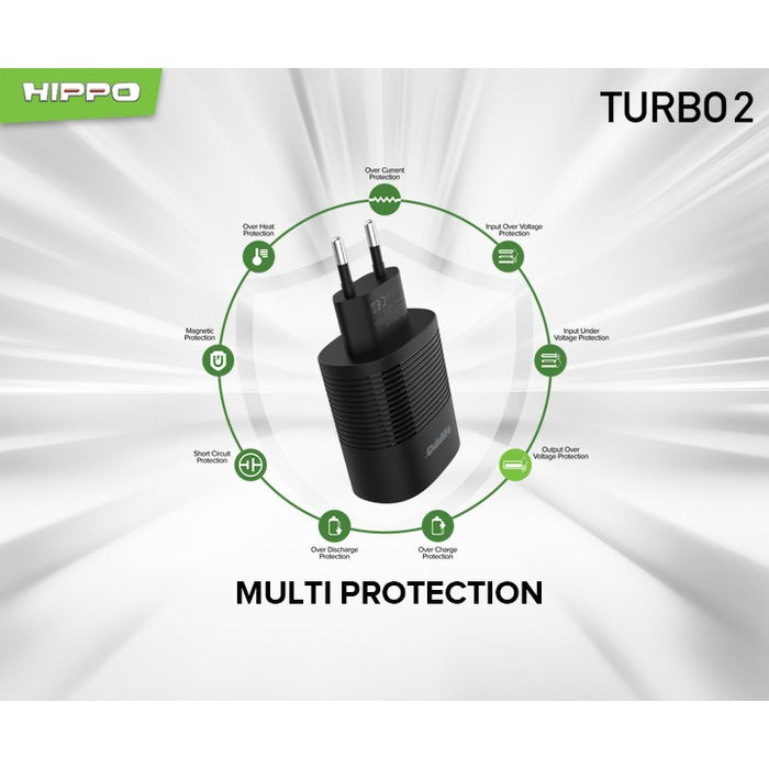 Hippo Adaptor Turbo 2 PD 30W Quick Fast Charging 3.0 Travel Adapter Kepala Casan Colokan Charger Rumah type C  3
