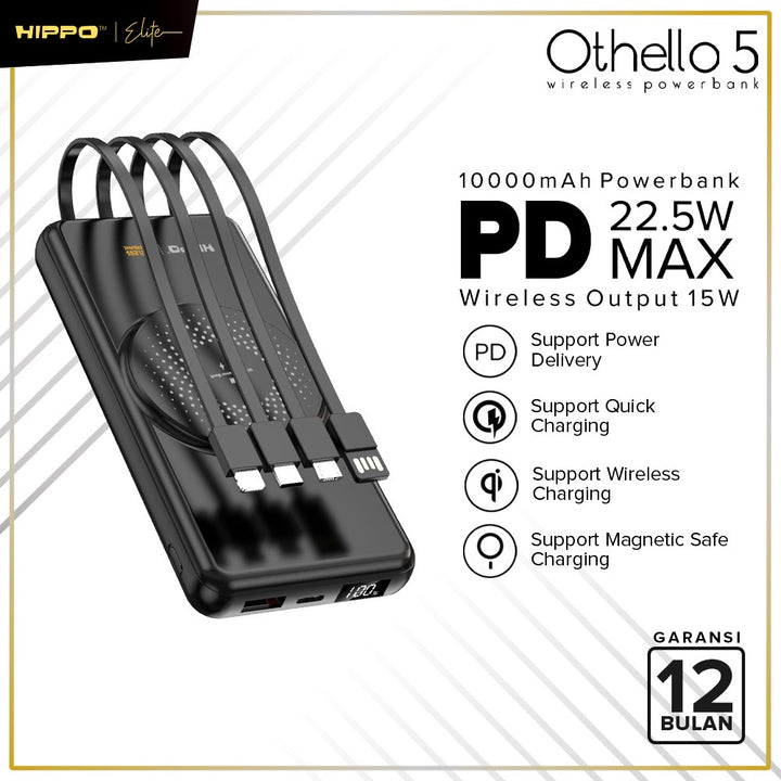Hippo Elite PowerBank Othello 5 PD 22.5W 10000mAh MagSafe Magnetic Wireless 15W Charging Power Bank 2