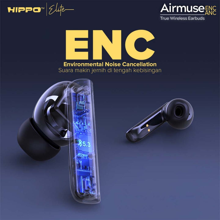 Hippo TWS Airmuse ANC &amp; ENC Bluetooth 5.3 True Wireless Stereo HiFi Sound Volume Control 5