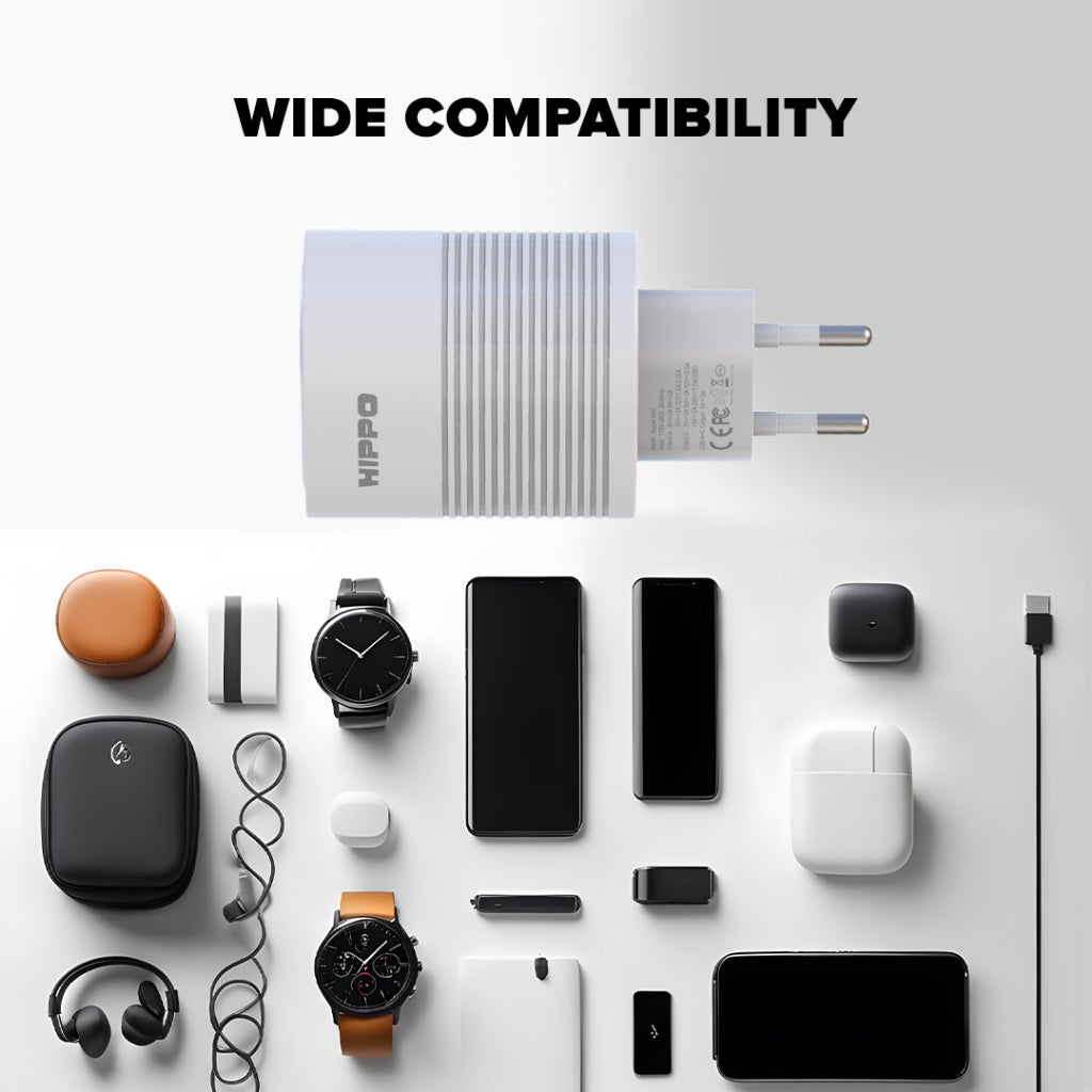 Hippo Adaptor Rapid Oppo Super VOOC 33W Flash Charge Realme Dart Charge Original Adapter Kepala Casan Colokan  5