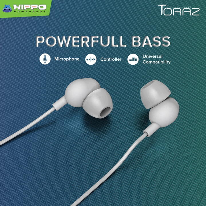 Hippo Earphone Toraz Super Bass Jack 3.5 mm Wired Handsfree Android Original Earbuds Headset 6