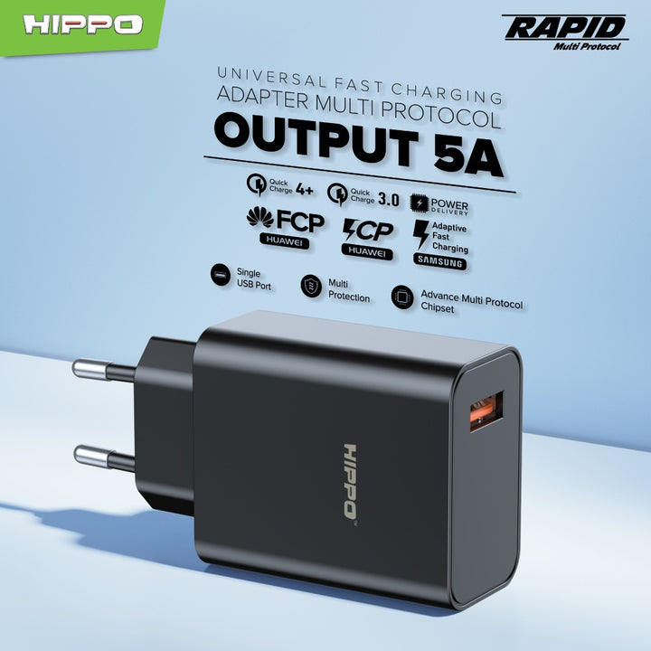 Hippo Rapid MP Adaptor Quick Fast Charging 27W Universal MultiProtocol 8
