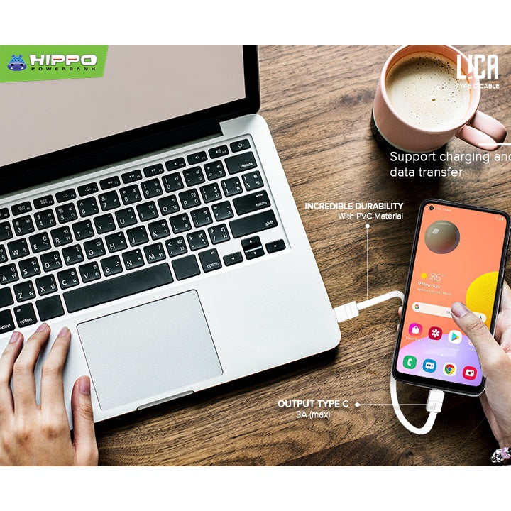 Hippo Kabel Lica Mini C to C , Micro , Type-C , Lightning 30cm support Quick Charging 3.0 Cable 9
