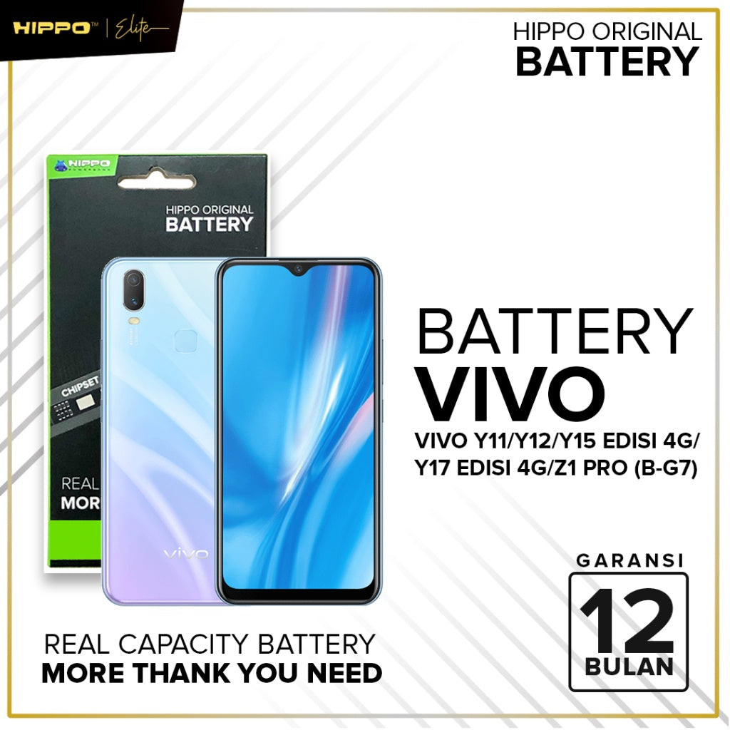 HIPPO Baterai VIVO All Type 100% Original Battery Batrai Batre Original Batere Premium Garansi Resmi 3