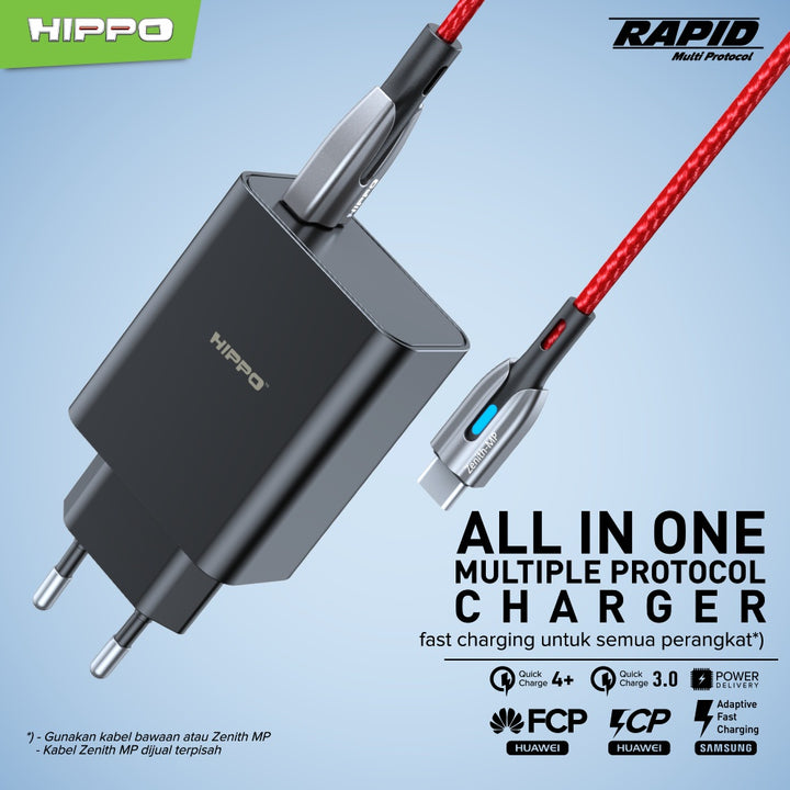Hippo Rapid MP Adaptor Quick Fast Charging 27W Universal MultiProtocol 9