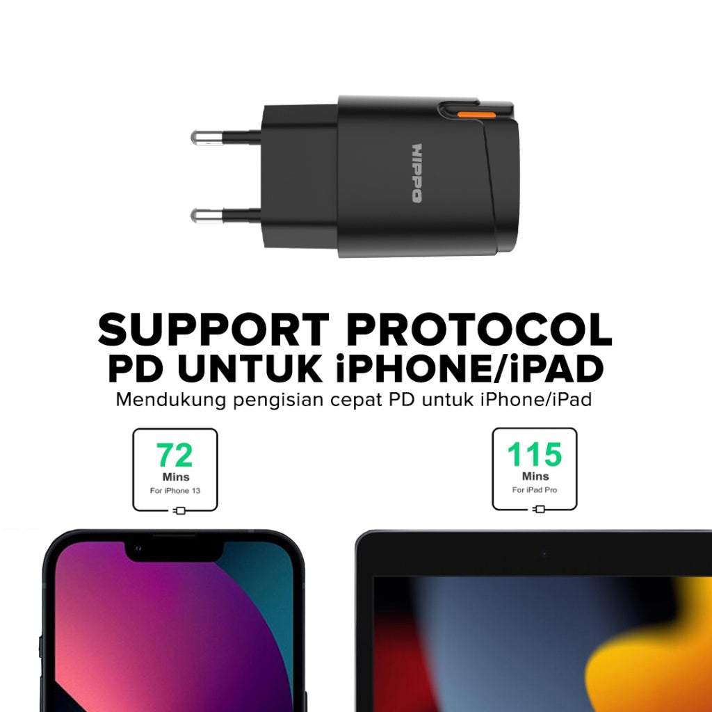 Hippo Adaptor Rapid Samsung Super Fast Charging PD 30W Original Adapter Kepala Casan Colokan Rumah Charger Typ 6
