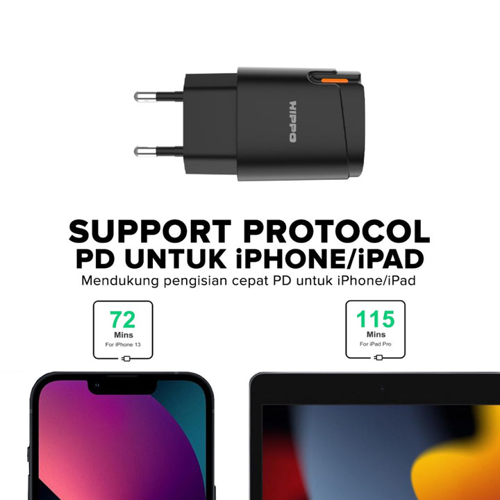 Hippo Adaptor Rapid Samsung Super Fast Charging PD 30W Original Adapter Kepala Casan Colokan Rumah Charger Typ 6