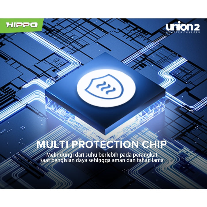 Hippo Adaptor Union 2 | 1A | SDC USB Adapter Kepala Casan Colokan Adapter Charger Charging Rumah Travel Port O 3