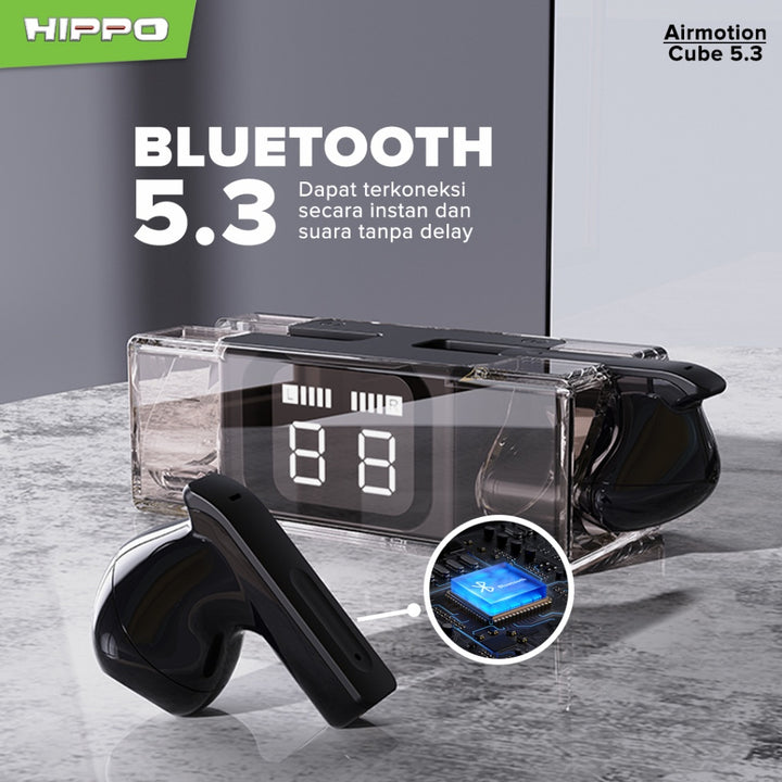 Hippo TWS Airmotion Cube Bluetooth 5.3 True Wireless Stereo HiFi Sound Volume Control With Earbuds 2