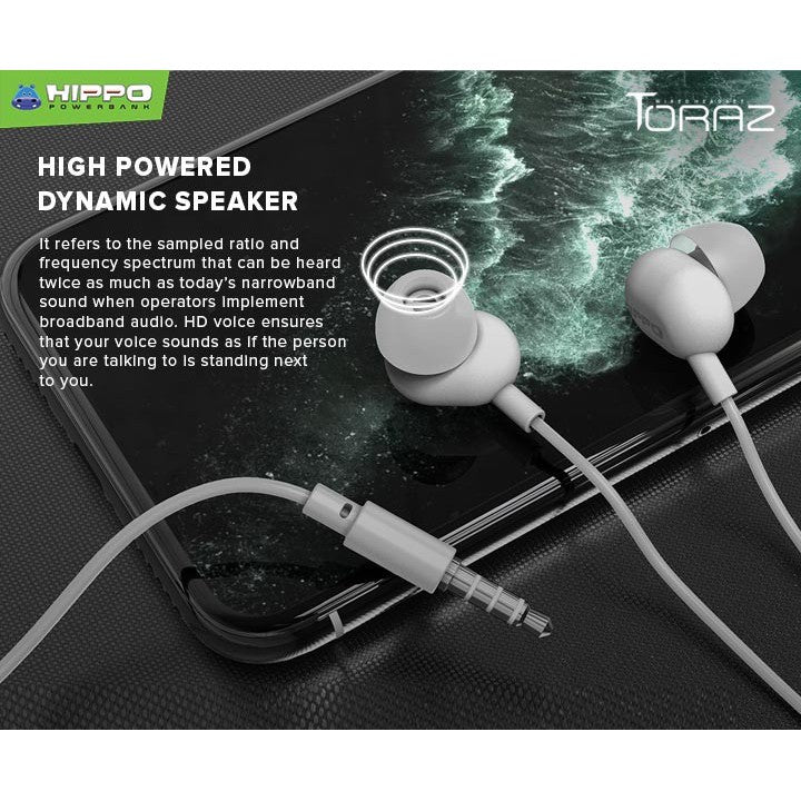 Hippo Earphone Toraz Super Bass Jack 3.5 mm Wired Handsfree Android Original Earbuds Headset 4