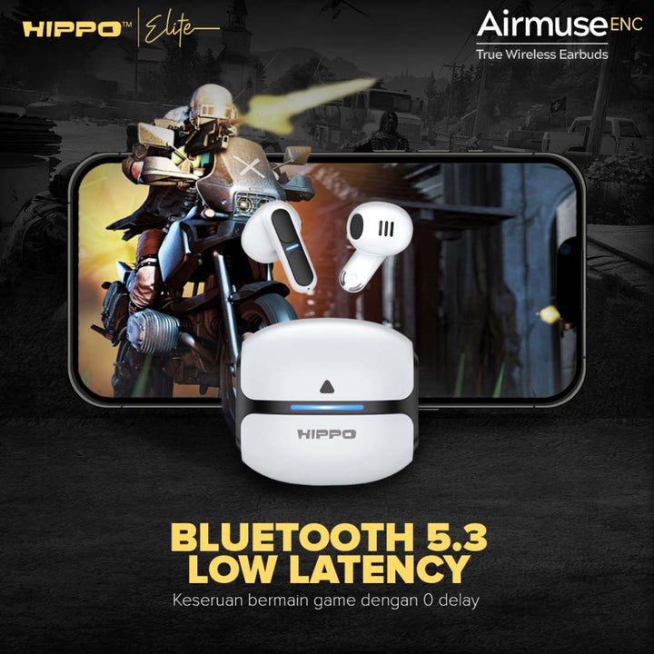 Hippo TWS Airmuse ENC Bluetooth 5.3 True Wireless Stereo HiFi Sound Volume Control With Mic Earbuds 7