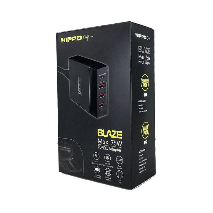 Hippo Elite Blaze Adapter Charger 75 W Fast Charger Multicharger QC3.0 9