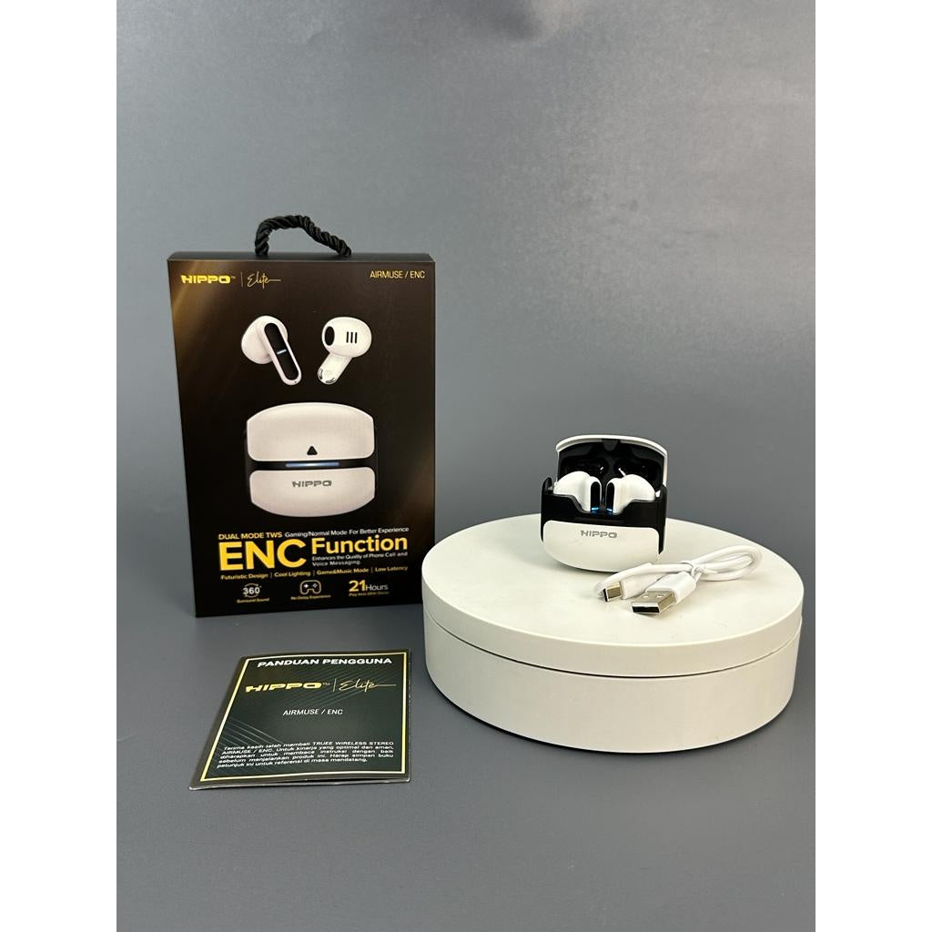 Hippo TWS Airmuse ENC Bluetooth 5.3 True Wireless Stereo HiFi Sound Volume Control With Mic Earbuds 9