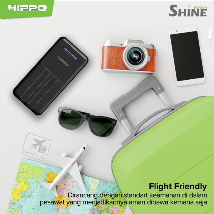 Hippo PowerBank Shine 20000mAh Dual Output Smart Detect Charging Power Bank SDC Type C iPhone Micro 4