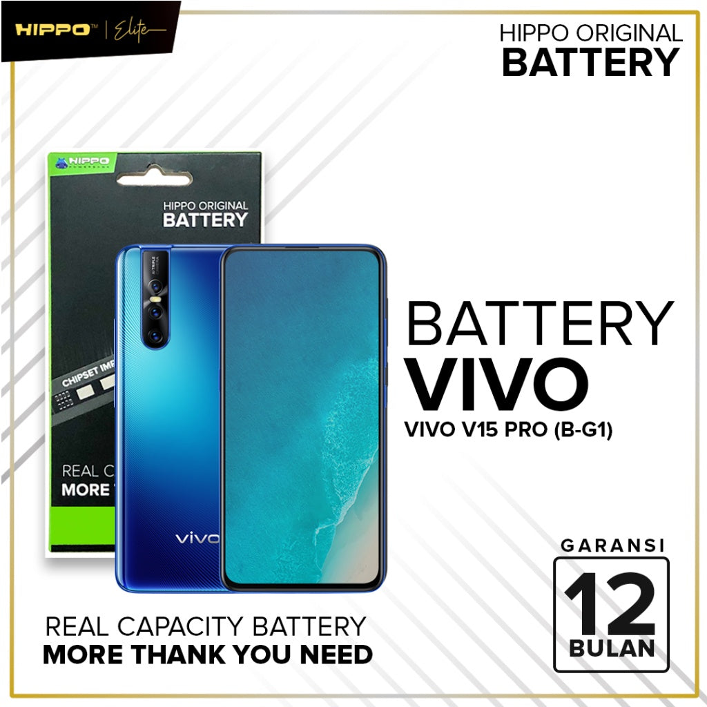 HIPPO Baterai VIVO All Type 100% Original Battery Batrai Batre Original Batere Premium Garansi Resmi 6
