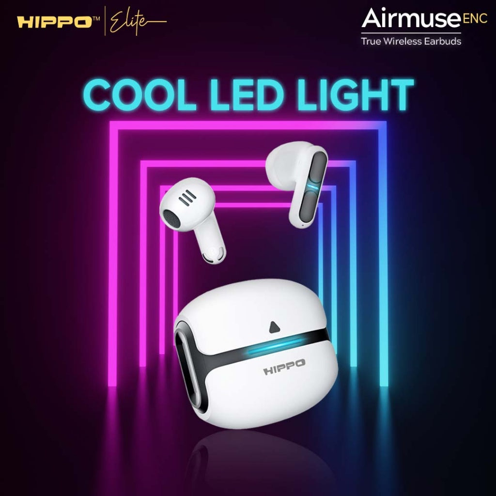 Hippo TWS Airmuse ENC Bluetooth 5.3 True Wireless Stereo HiFi Sound Volume Control With Mic Earbuds 6