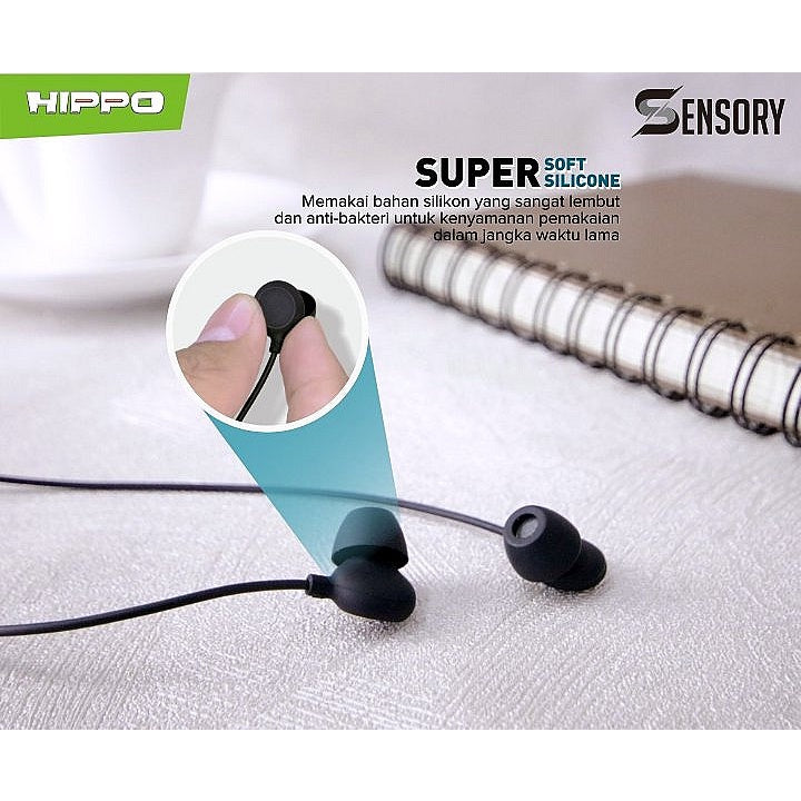 Headset Handsfree Hippo Sensory ASMR Earbuds Jack 3.5MM Wired Earphone Hands Free Earbud 6