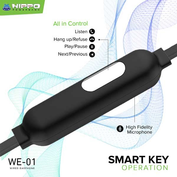 Hippo WE-01 Handsfree Earphone Headset With Physical Noise Reduction 3