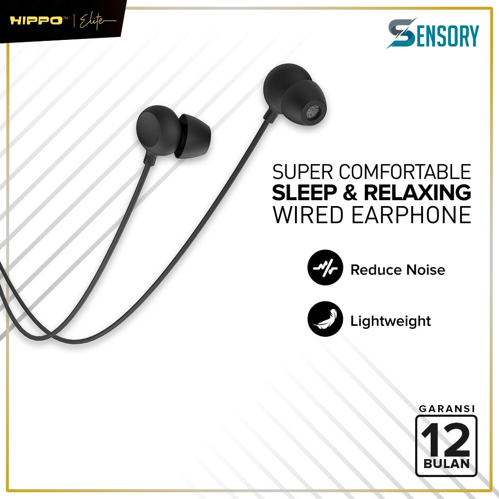 Headset Handsfree Hippo Sensory ASMR Earbuds Jack 3.5MM Wired Earphone Hands Free Earbud