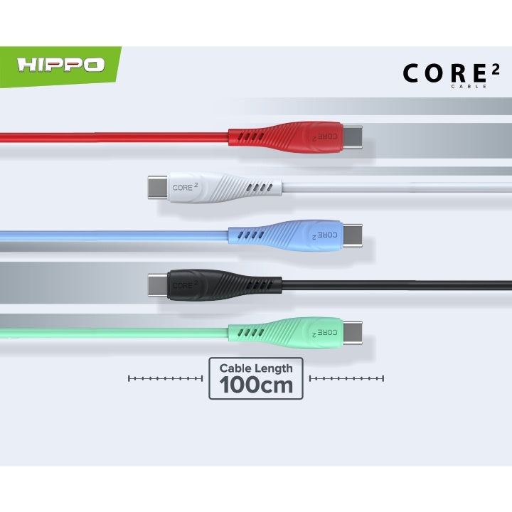 Hippo Core2 Kabel Data &amp; Cable Charger Quick Charge Fast Charging 3.0 2.1A 3
