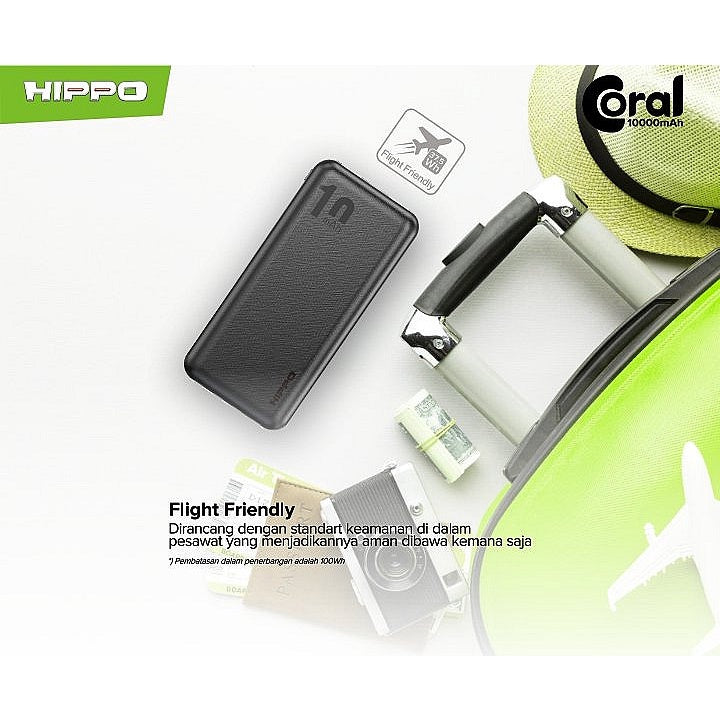 Hippo PowerBank Coral 10000mAh 5 Output Smart Detect Charging Smart Detect Charging Power Bank SDC Type C iPho 7