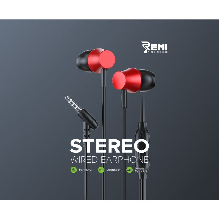 Hippo Earphone Remi Super Bass Jack 3.5 mm Wired Handsfree Android Original Earbuds Headset 3