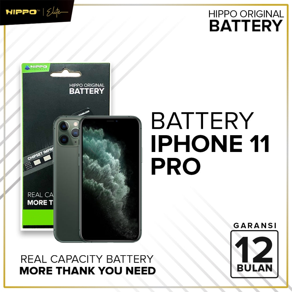 Hippo Baterai All Type iPhone X - iPhone 12 Pro Max 100% Original Batere Premium Garansi Battery Series 6