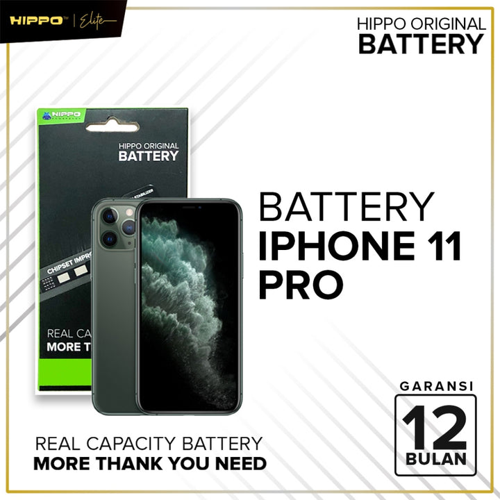 Hippo Baterai All Type iPhone X - iPhone 12 Pro Max 100% Original Batere Premium Garansi Battery Series 6