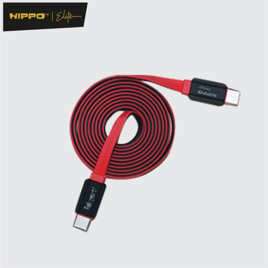 Hippo Kabel Teleport 2 C TO C Fast Charger QC 3.0 Panjang 120cm Max 3A 2
