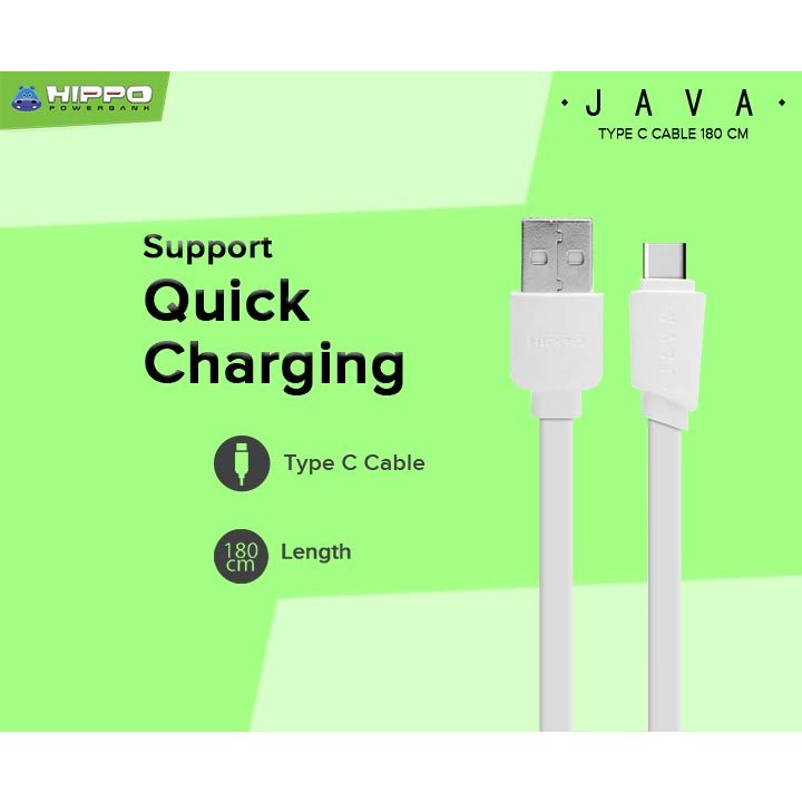 Hippo Java Cable Type C 180CM Support Quick Charging Android 2