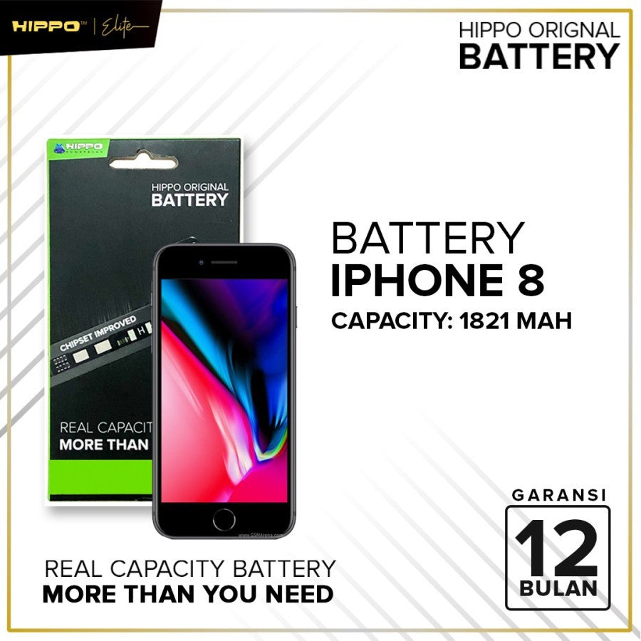 Hippo Baterai All Type iPhone 4 - iPhone 8 Plus 100% Original Batere Premium Garansi Battery Series 7