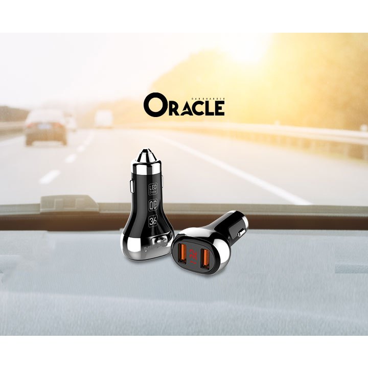 Hippo Oracle Quick Charging 3.0 With LED Indicator Car Charger Garansi Resmi Hippo