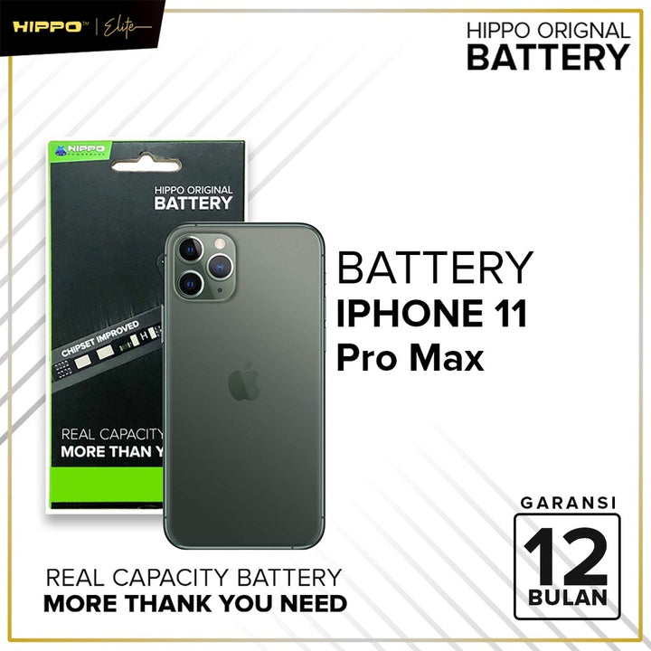 Hippo Baterai All Type iPhone X - iPhone 12 Pro Max 100% Original Batere Premium Garansi Battery Series 7