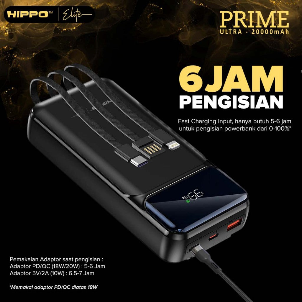 Hippo Elite PowerBank Prime Ultra PD 22,5W 20000mah Fast Charging Power Delivery Power Bank 4