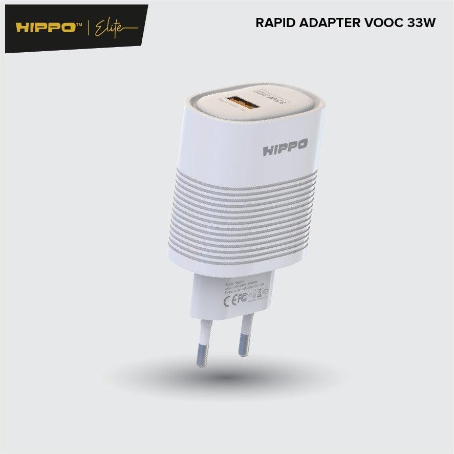 Hippo Adaptor Rapid Oppo Super VOOC 33W Flash Charge Realme Dart Charge Original Adapter Kepala Casan Colokan  2