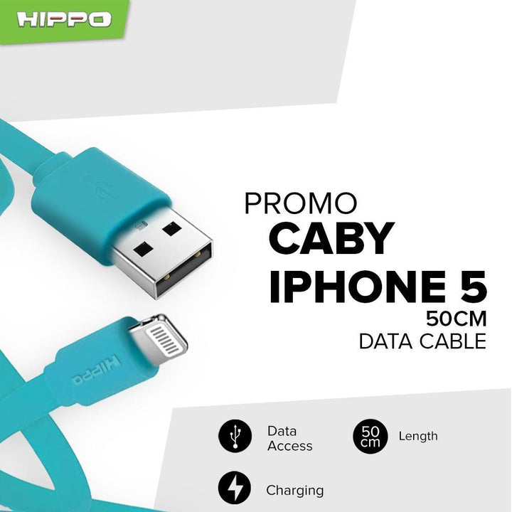 Hippo Caby kabel Lightning 50cm kabel data charger iPhone 5 6 7 IPad 3
