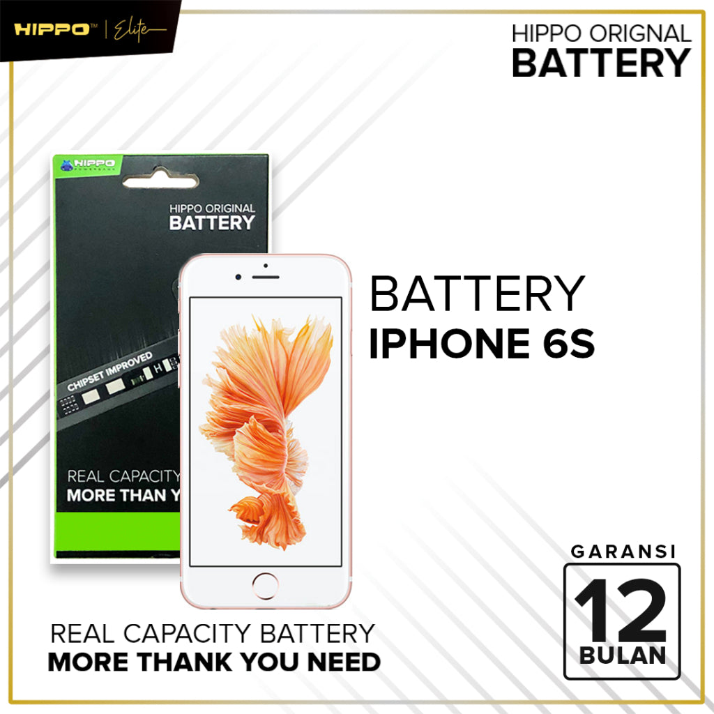 Hippo Baterai All Type iPhone 4 - iPhone 8 Plus 100% Original Batere Premium Garansi Battery Series 3